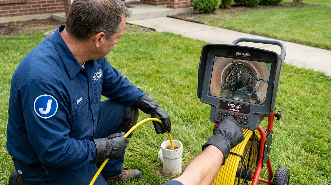 Sewer camera inspection being performed by Johns Plumbing LLC in Zillah