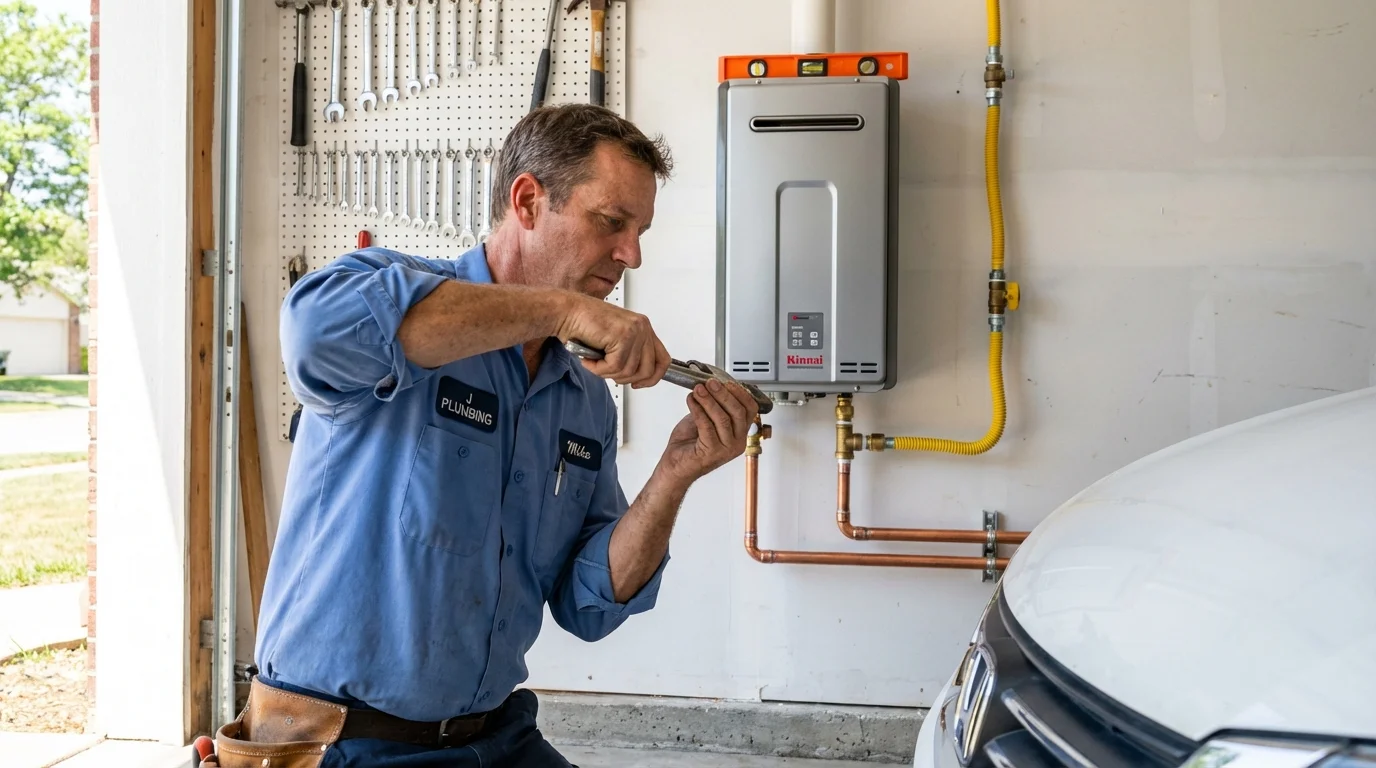Tankless water heater installation by a Johns Plumbing LLC plumber in Zillah